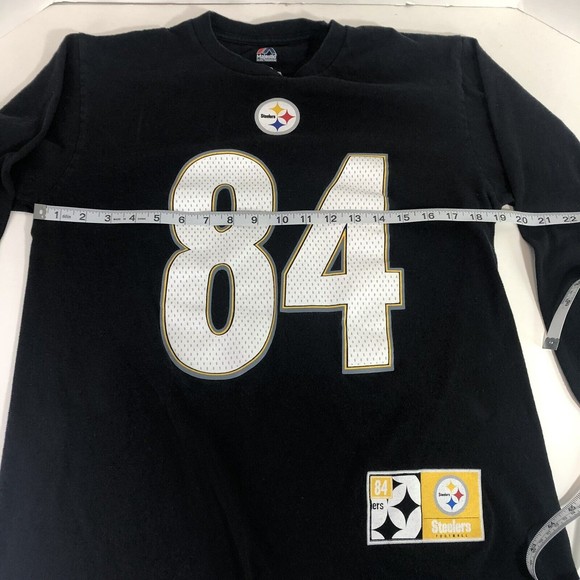 Antonio Brown Long Sleeve Shirt Medium, Black, Pittsburgh Steelers Majestic, #84 - Picture 5 of 8